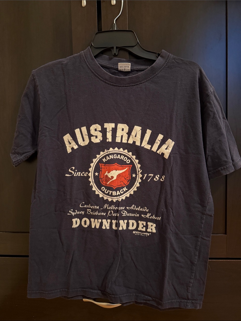 Australia 100% cotton 'Downunder' Graphic Tee - Black